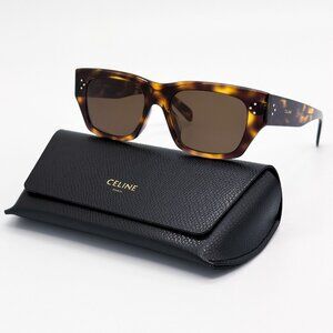NEW CL40297U 53E CELINE SUNGLASSES HAVANA BROWN WOMEN EYEWEAR